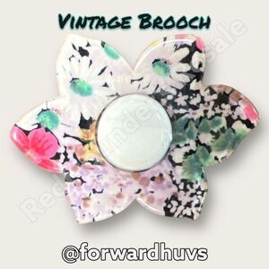 Bundle Sale 3 for $15 | Vintage Handcrafted Plastic Floral Brooch